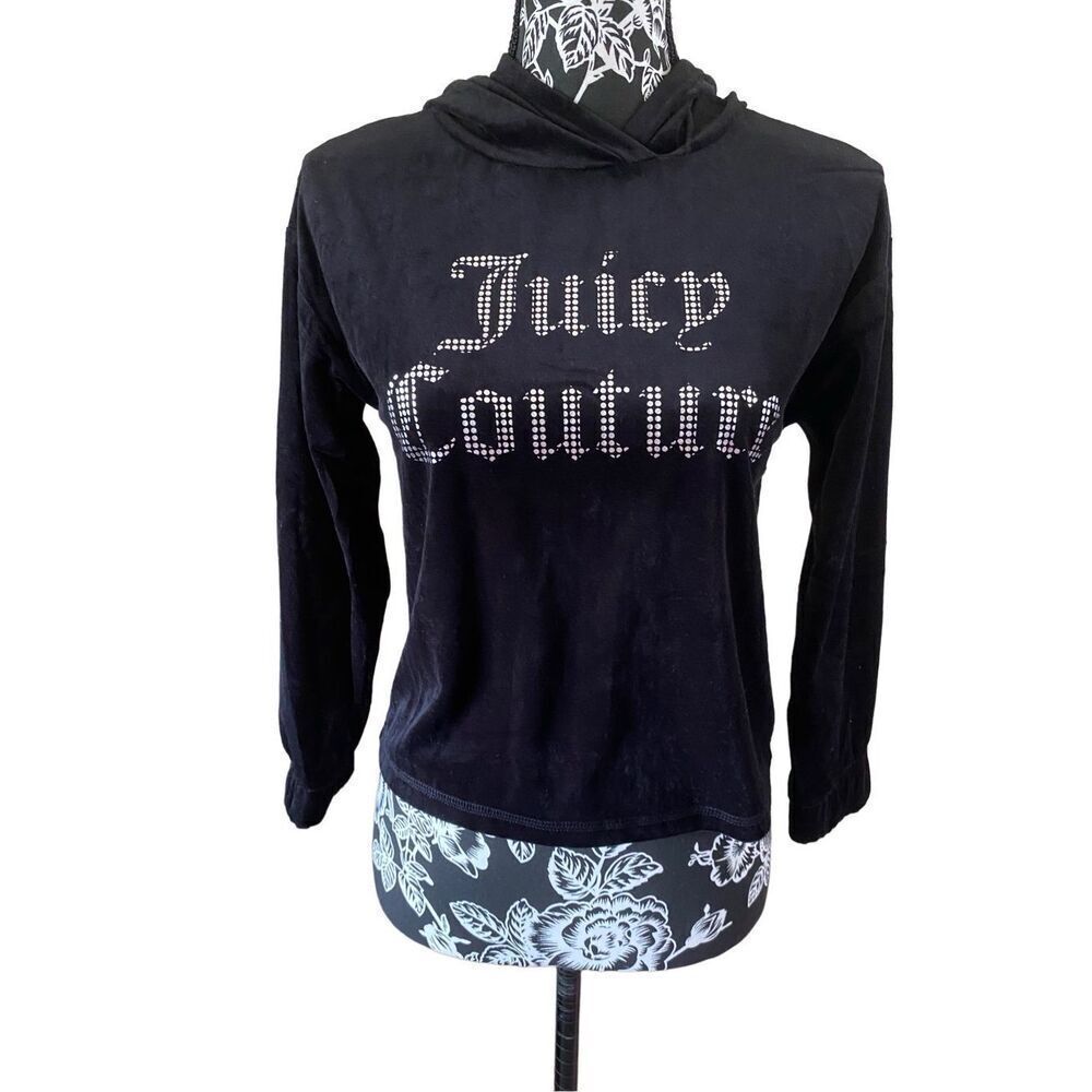 Nwt Juicy Couture Velour Pullover Hooded Sweatshirt School